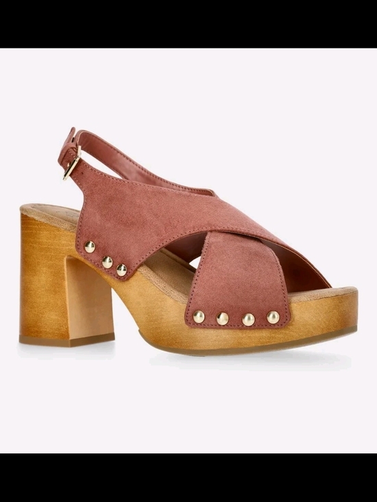 Time and Tru Shoes - Time and Tru Women's X-Band Heeled Sandals 3.42" Block Heal